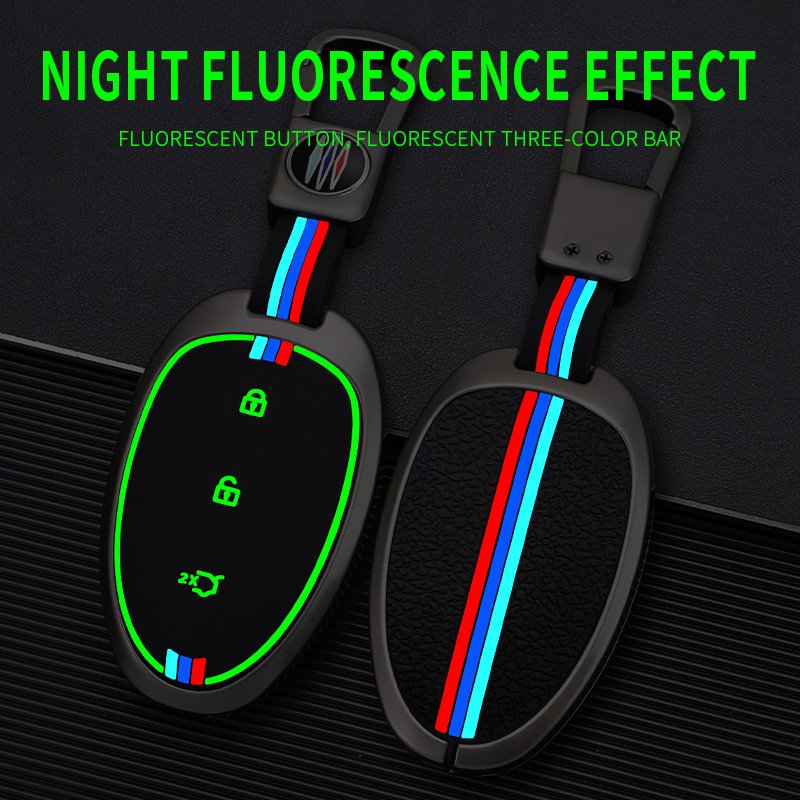 Metal Car Key Accessories Zinc Alloy Silicone Car Key Cover Case Smart Key Shell Bag Covers Fit for Qiyuan