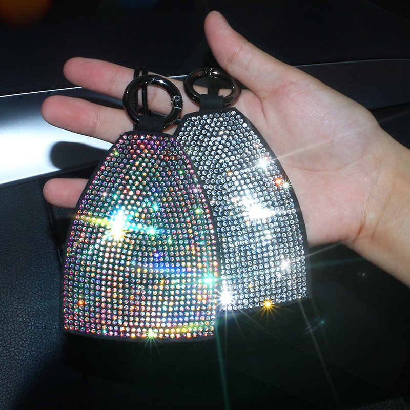 Universal Diamond Car Key Case Car Accessories for Girls Luxury Crystal Keychains Key Cover Bag Wallet