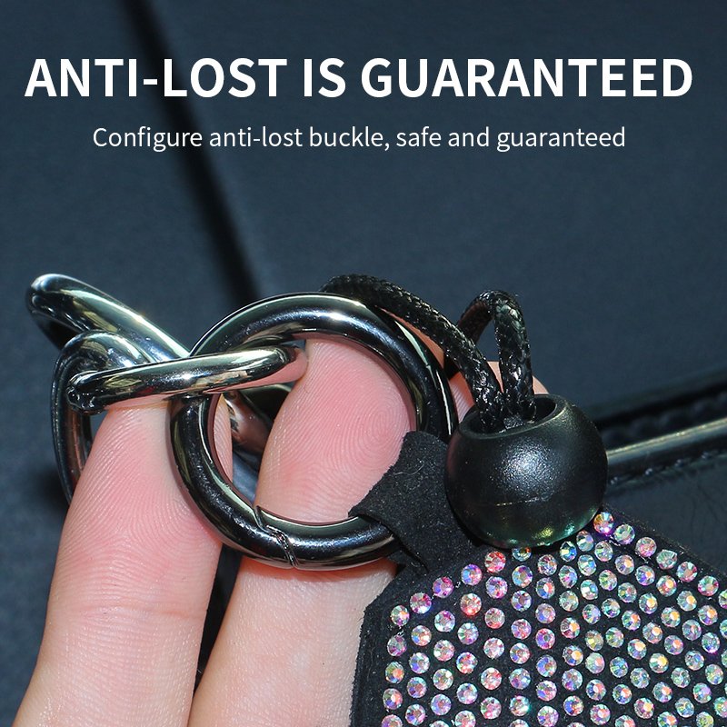 Universal Diamond Car Key Case Car Accessories for Girls Luxury Crystal Keychains Key Cover Bag Wallet