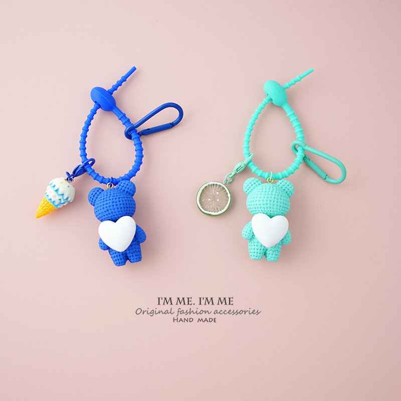Wholesale New Love Rabbit Key chain female ins car key pendant net popular schoolbag boys and girls adorn the key chain