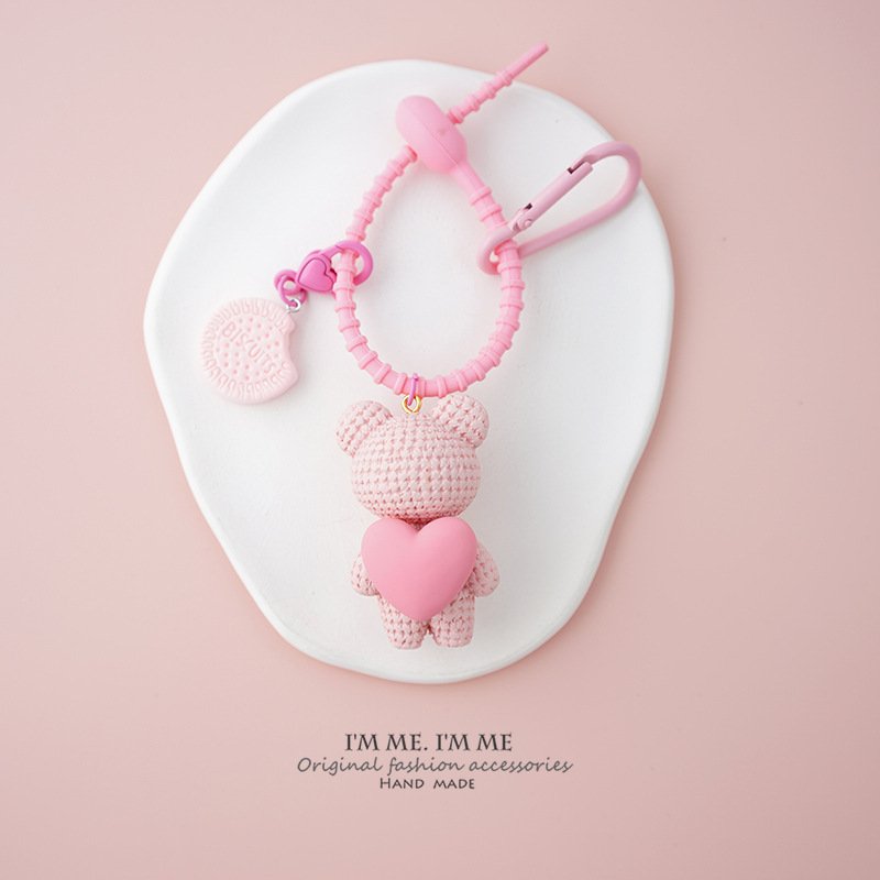 Wholesale New Love Rabbit Key chain female ins car key pendant net popular schoolbag boys and girls adorn the key chain