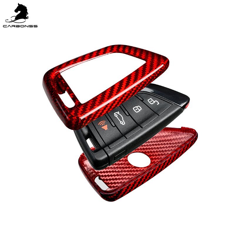 Dry Carbon quality hard and gloss carbon Fiber car Interior Accessories for Toyota Supra Key case Cover for Supra A90 2019+