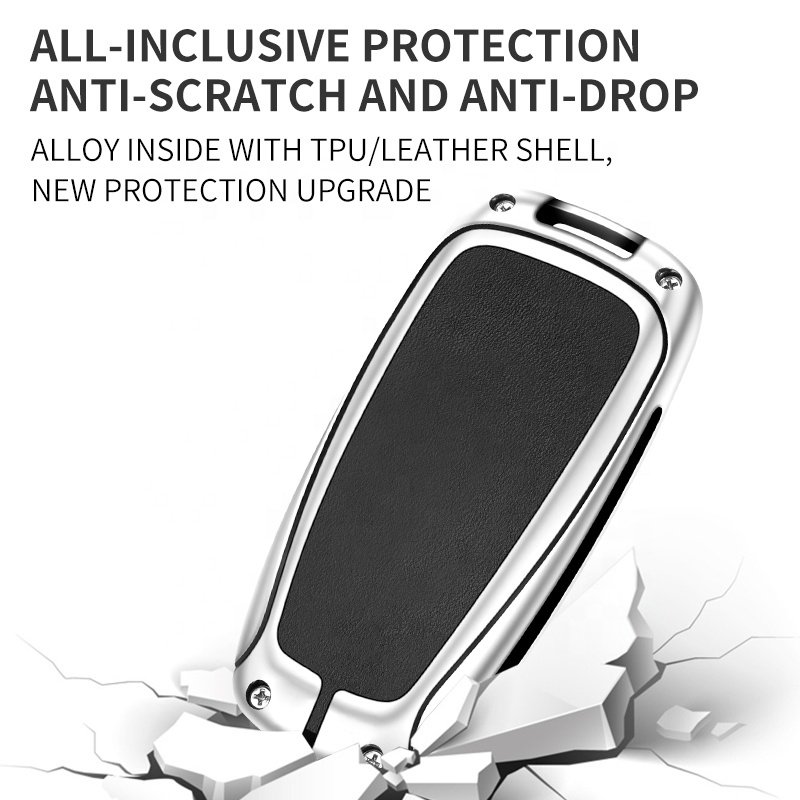Female Fob With Keychains Transparent Wrap For Ford Metal Car Key Cover
