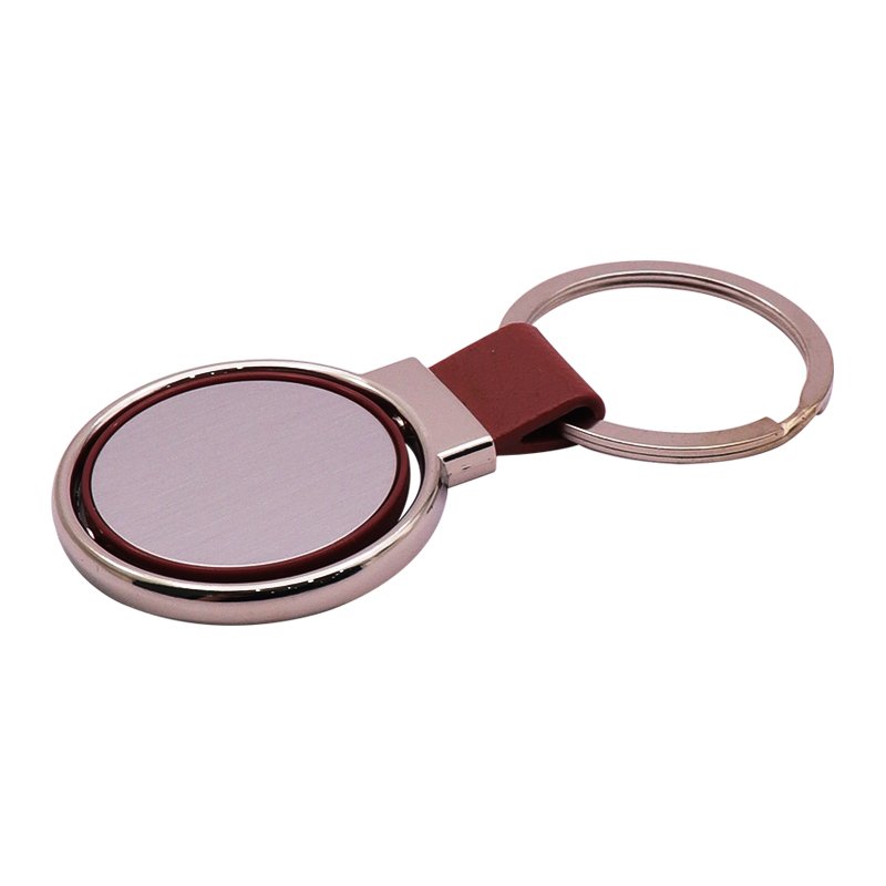 Factory Wholesale Men Keychains Roundness Leather Key Ring Metal Wallet Key Chain Car Keychain Key Holder For Men Accessories
