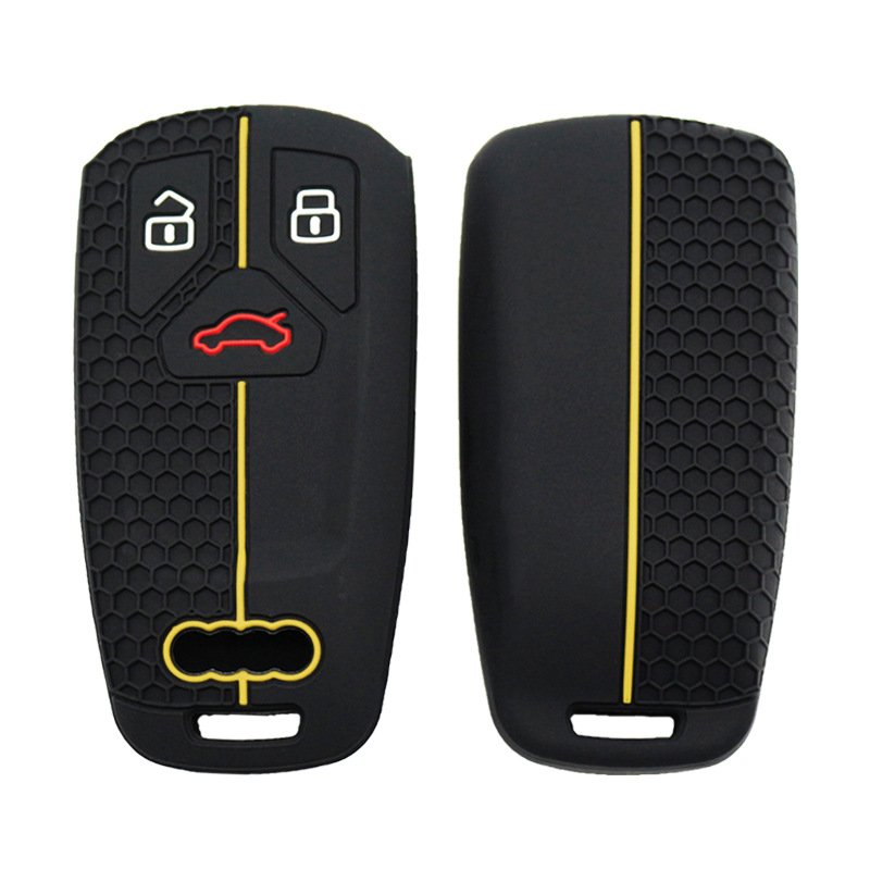 Best seller the New Design Silicone Key Cover remote control with grid and 3 Button for Audi Q7 A5 TTRS4 RS5