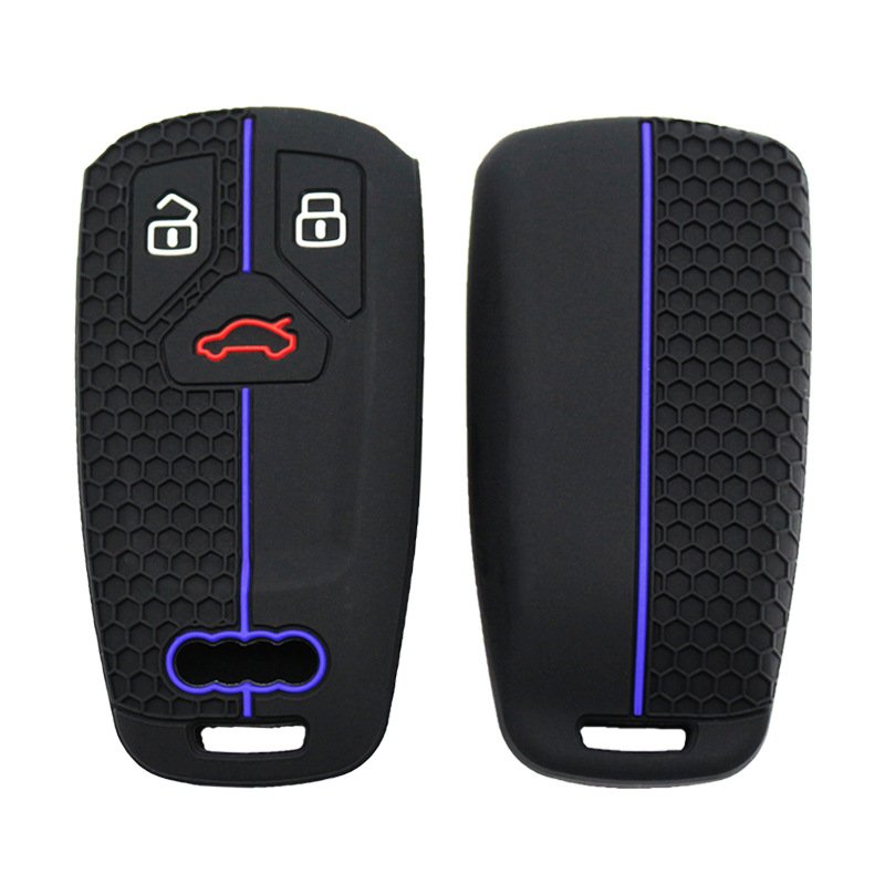 Best seller the New Design Silicone Key Cover remote control with grid and 3 Button for Audi Q7 A5 TTRS4 RS5