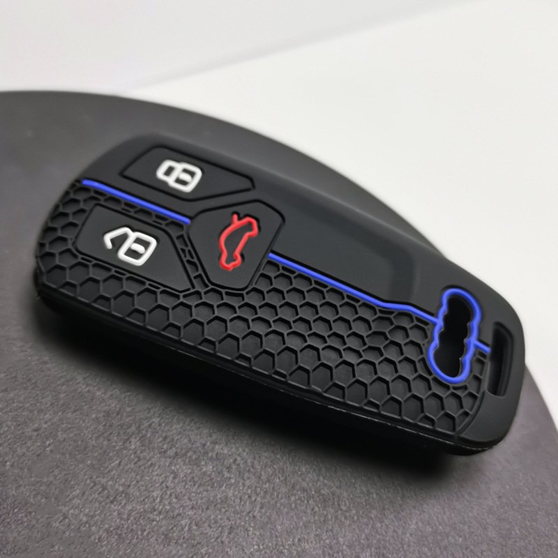 Best seller the New Design Silicone Key Cover remote control with grid and 3 Button for Audi Q7 A5 TTRS4 RS5