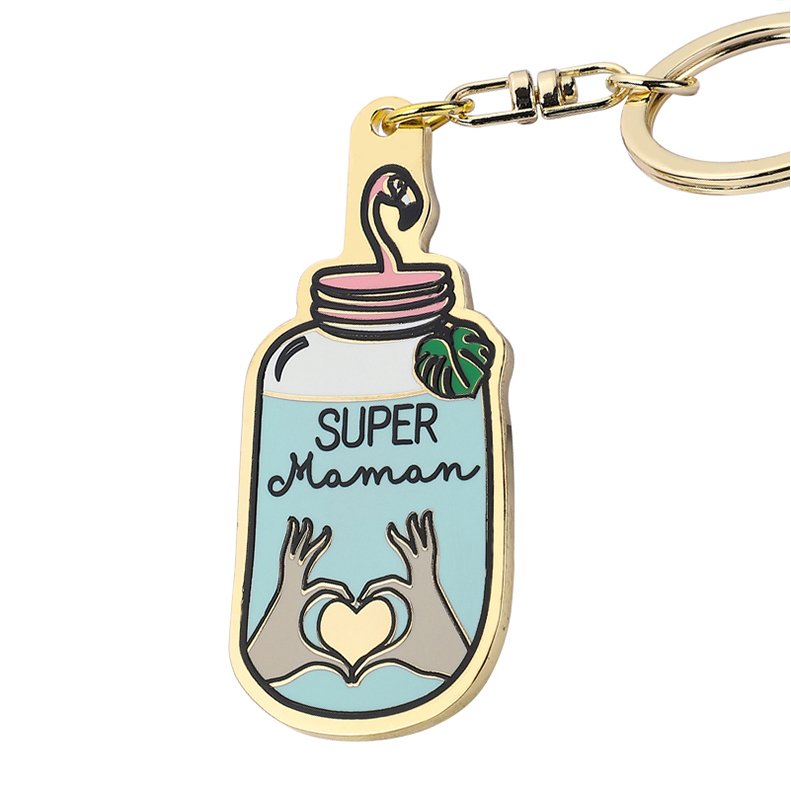 Wholesale Promotional Keychains Keyring Accessories Cute Anime Custom Logo Designer Metal Enamel Keychain Key Chain