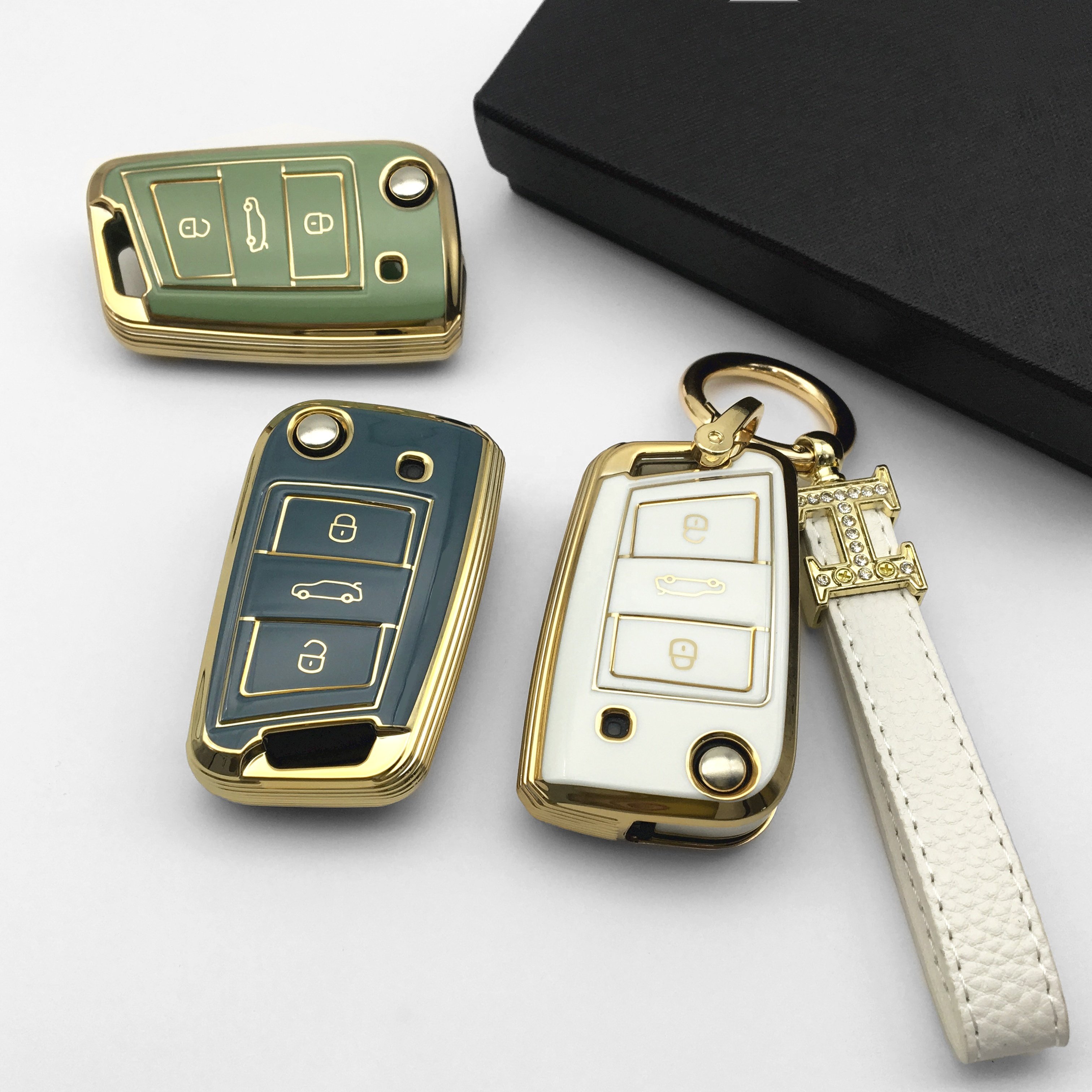 Soft TPU Key Fob Case Fit for VW Volkswagen Key Cover MK7 Golf MK6 Passat Tiguan Beetle Jetta POLO Auto Accessories