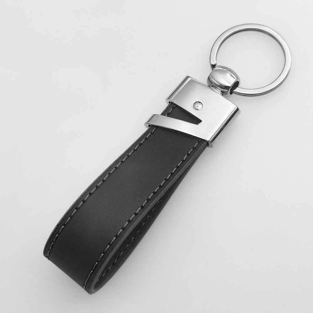 Personalized laser engraving logo sublimation blank faux leather key chain holder ring custom luxury car pu leather keychain