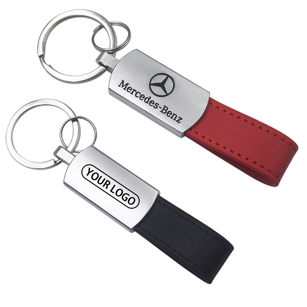 Personalized laser engraving logo sublimation blank faux leather key chain holder ring custom luxury car pu leather keychain