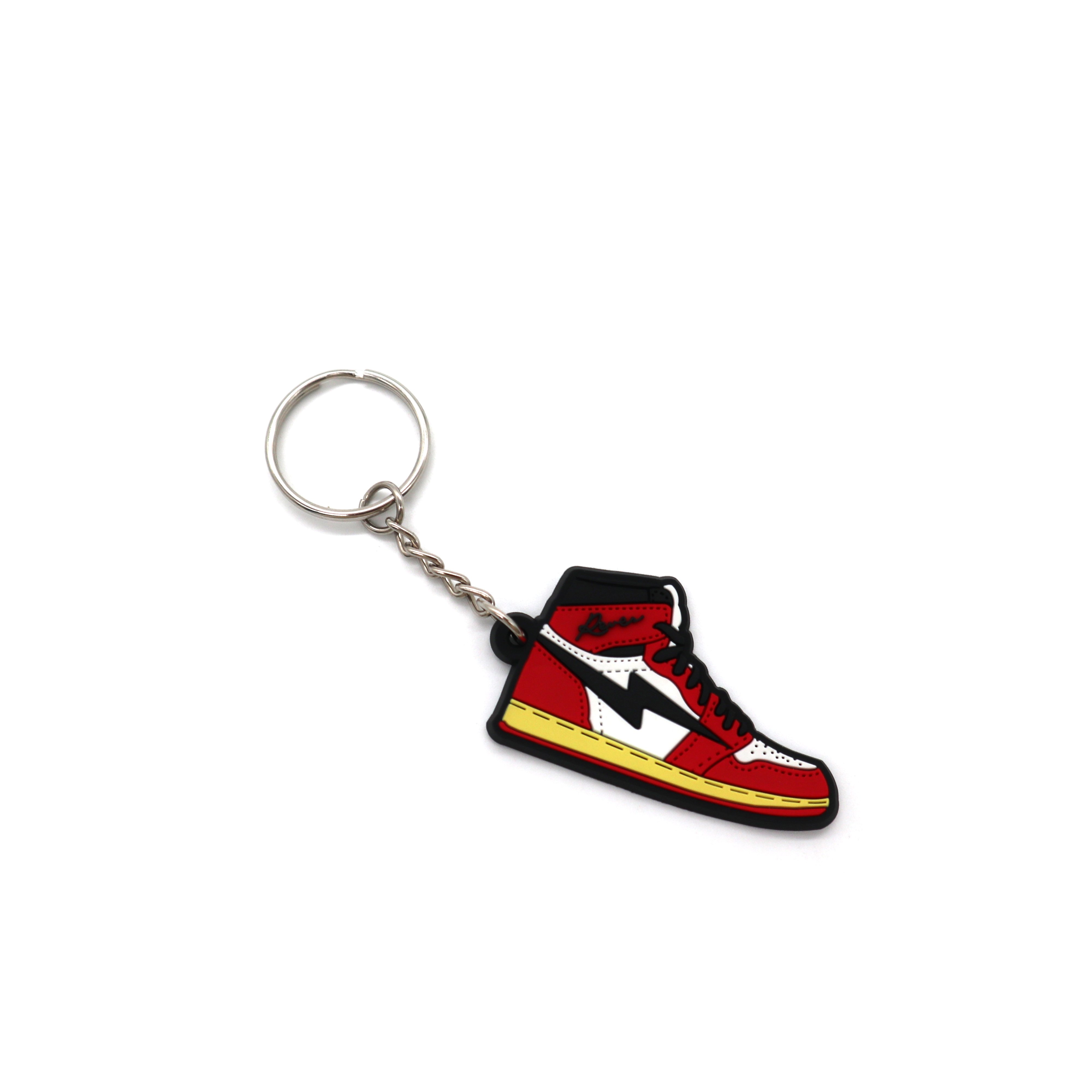 Silicone Shoe Keychain Customized Rubber 2d Mini Sneaker Charm Keychain Rubber Designer Sneaker Keychain Shoe 3d Key Chain