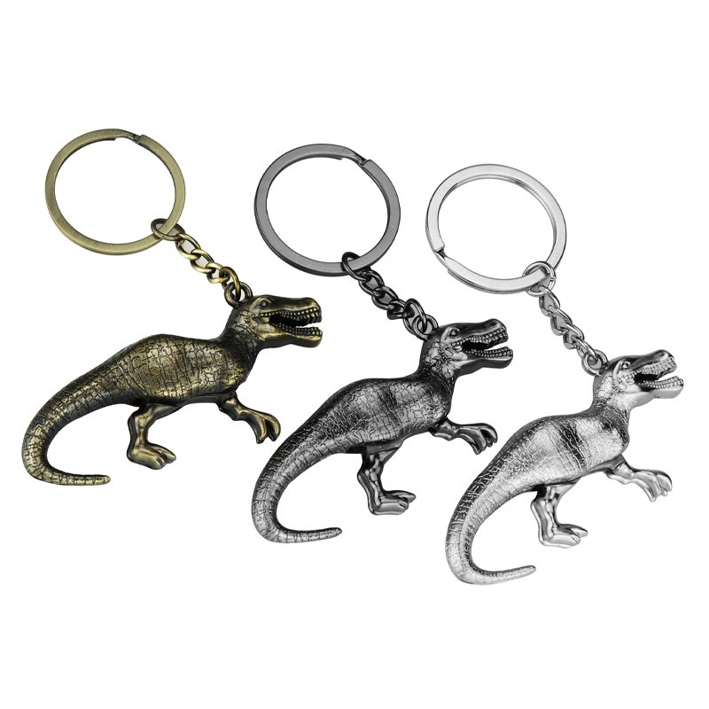 Fashionable Cute Dinosaur Keychain Men's Hollow Animal Tyrannosaurus Rex Keychain Punk Hip Hop Accessories Birthday Gift