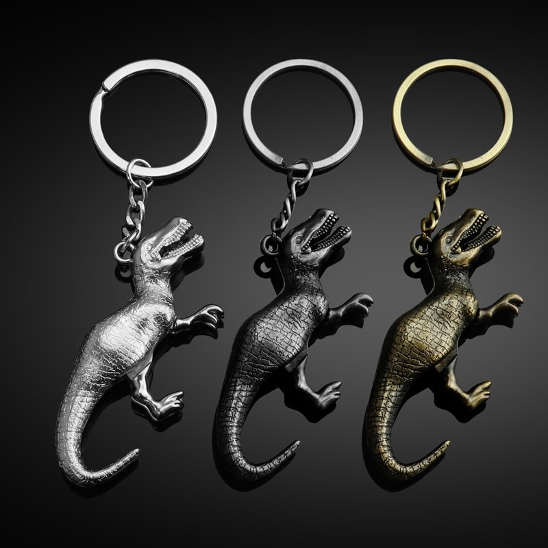 Fashionable Cute Dinosaur Keychain Men's Hollow Animal Tyrannosaurus Rex Keychain Punk Hip Hop Accessories Birthday Gift