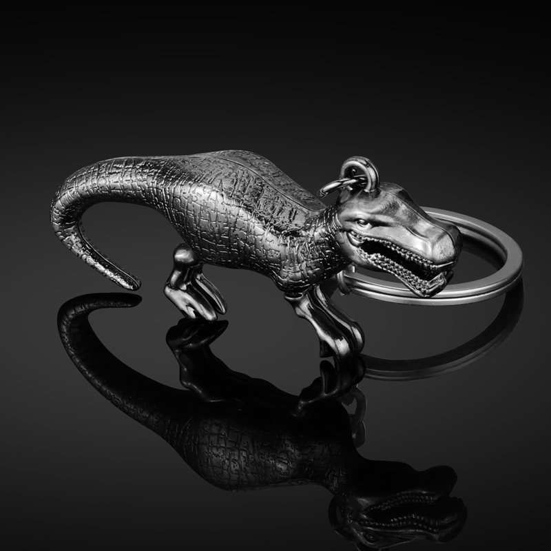 Fashionable Cute Dinosaur Keychain Men's Hollow Animal Tyrannosaurus Rex Keychain Punk Hip Hop Accessories Birthday Gift