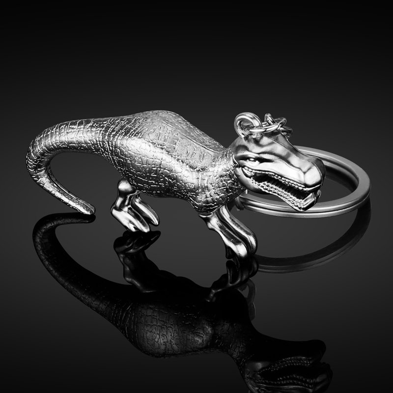 Fashionable Cute Dinosaur Keychain Men's Hollow Animal Tyrannosaurus Rex Keychain Punk Hip Hop Accessories Birthday Gift