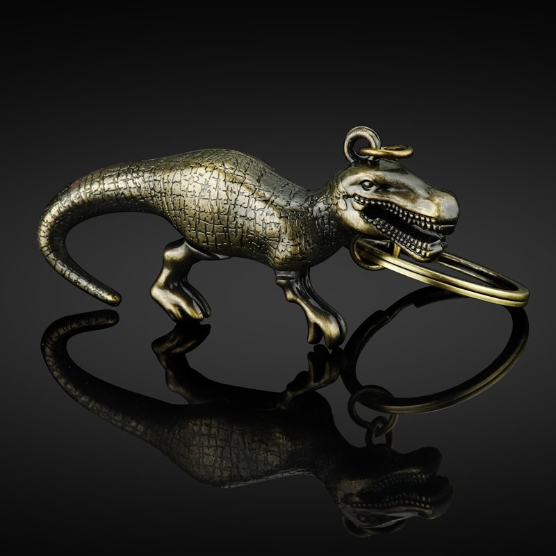 Fashionable Cute Dinosaur Keychain Men's Hollow Animal Tyrannosaurus Rex Keychain Punk Hip Hop Accessories Birthday Gift
