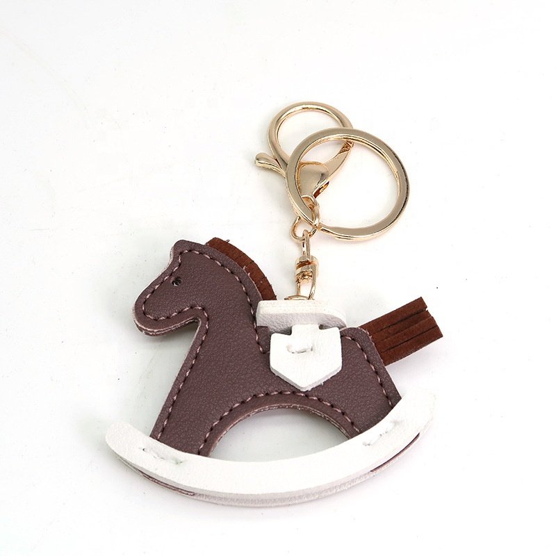Car Key Chain Accessories Animal Key Ring Bag Luxury Designer Keychains New Charm Ornament Pendant Custom Horse Leather PU 20pcs