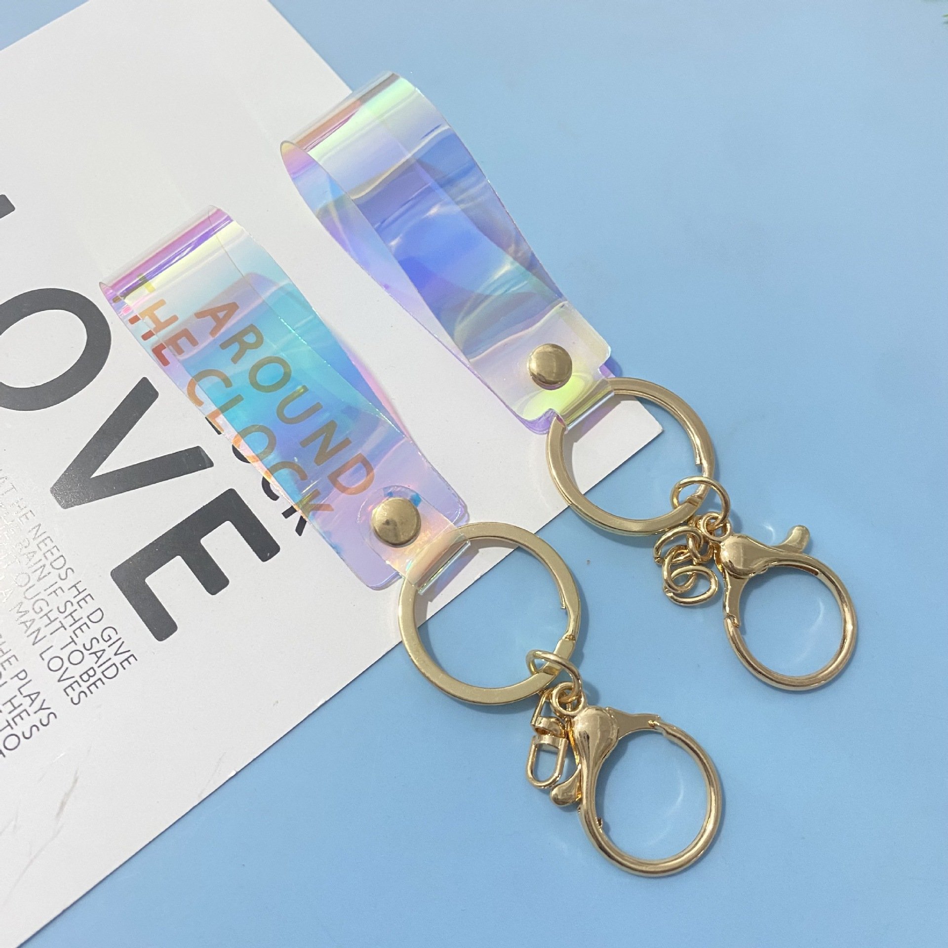 Creative Car PVC Keys Chain Laser Soft Rubber Keyring Accessories Lanyard Keychain Cute Bag Keyfob Key Pendant Wholesale