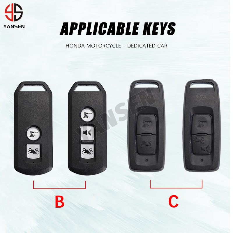 ABS Carbon fiber Remote Car Key For Honda SH 125 SH 125 PCX125 ISION SH350 PCX160 2020-2023