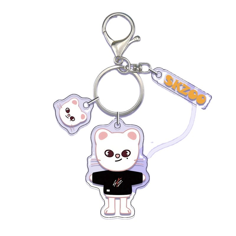 Custom Kpop Straykids Merchandise Key Ring Idol Epoxy Acrylicn Keychains Diy Anime Wholesale Photocard Photo Frame Holder