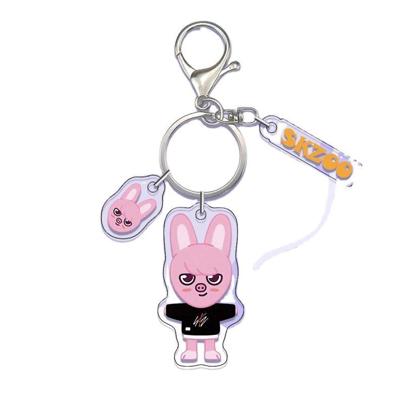 Custom Kpop Straykids Merchandise Key Ring Idol Epoxy Acrylicn Keychains Diy Anime Wholesale Photocard Photo Frame Holder