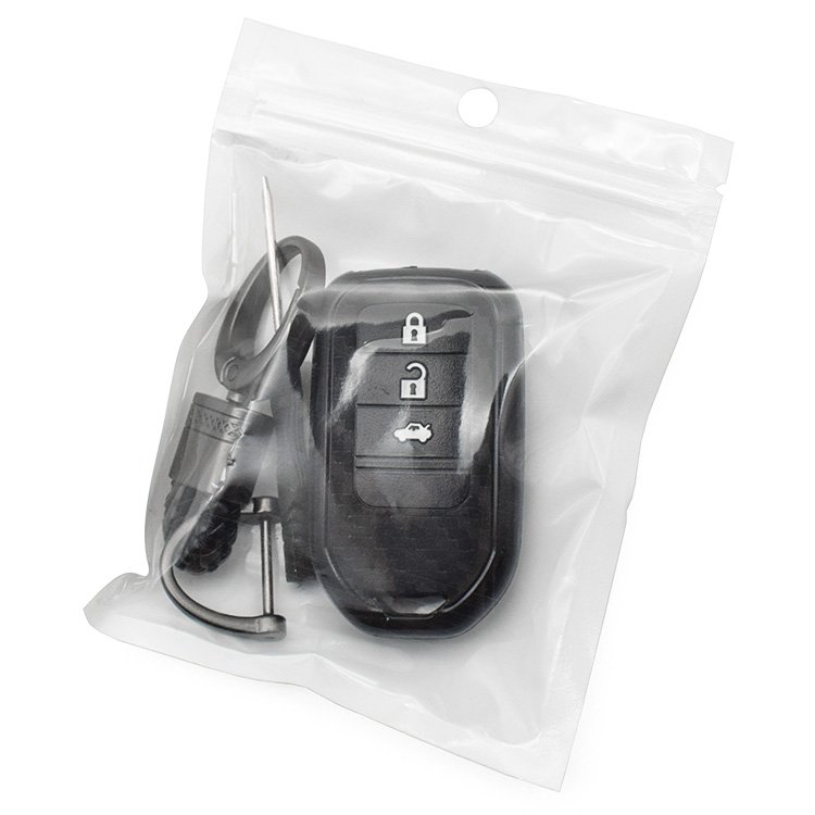 Car Key Accessories H onda 3 buttons Carbon Fiber Silicone Car Key Case Cover Protector for H onda Key Fob Replacement