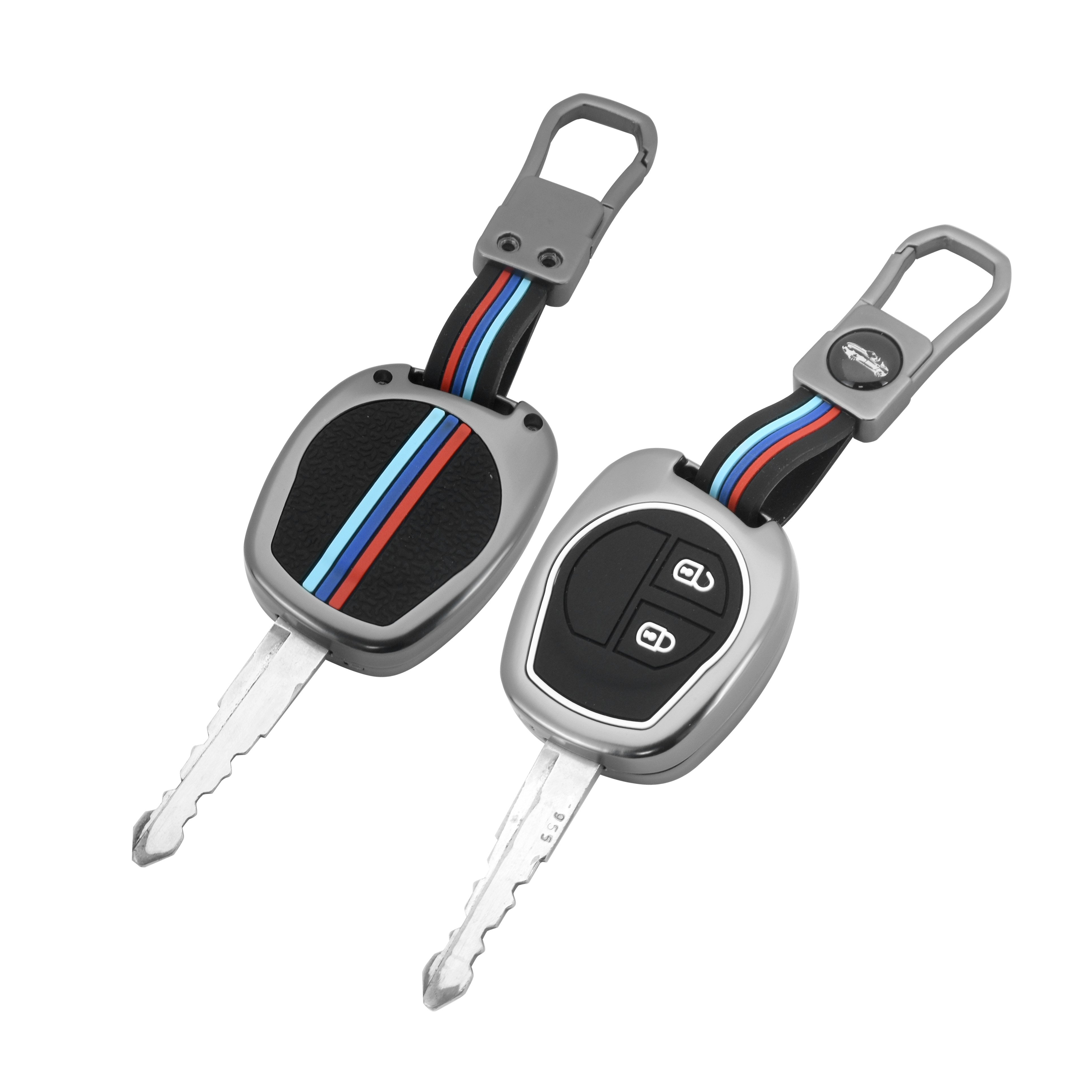 Zinc Alloy Silicone Key Shell Car Key Cover Case Keyless Key Fob Protector Fit for Suzuki Jimny Swift Sx4 Car Key Accessories