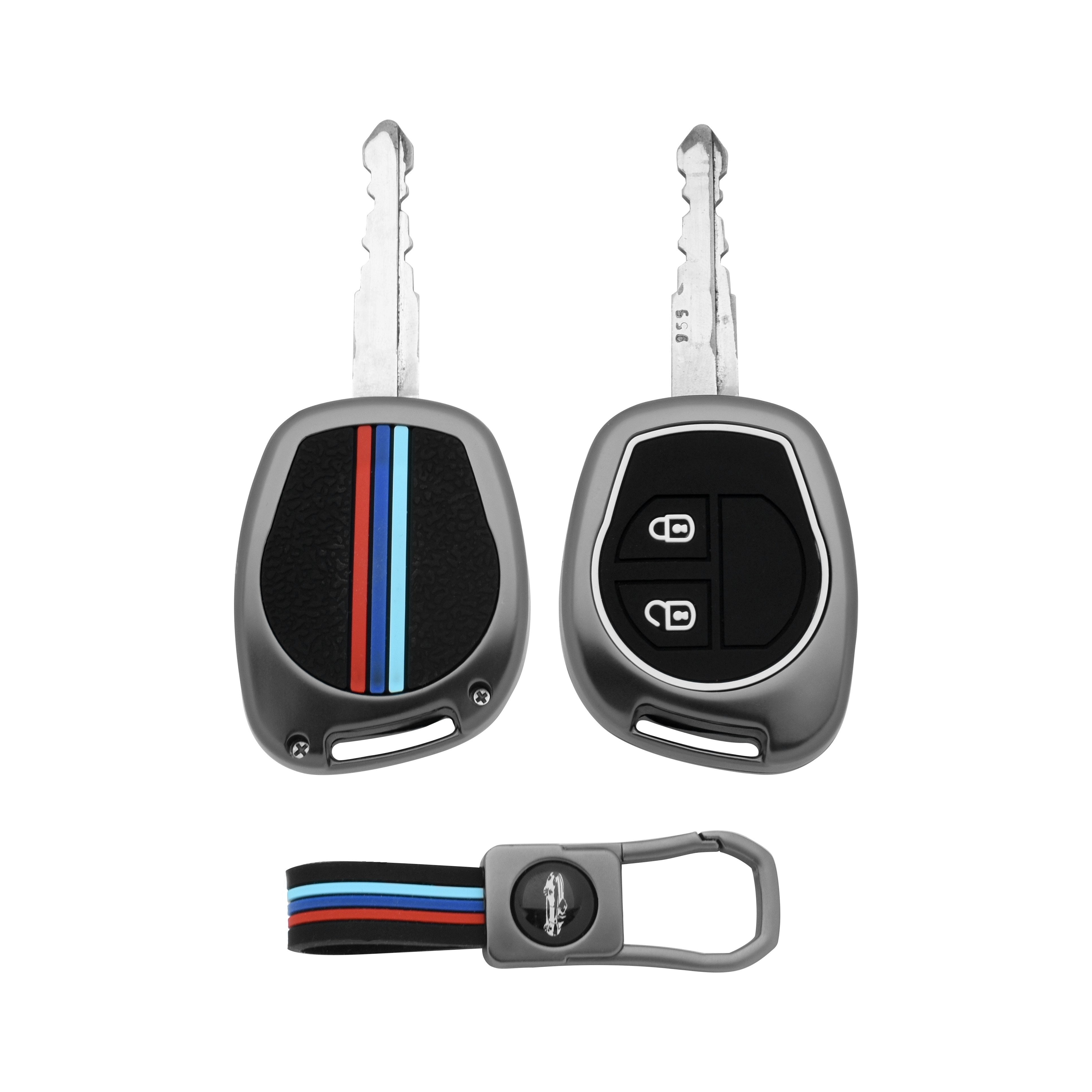 Zinc Alloy Silicone Key Shell Car Key Cover Case Keyless Key Fob Protector Fit for Suzuki Jimny Swift Sx4 Car Key Accessories