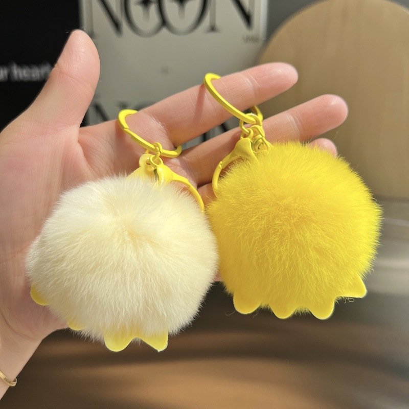 Cute Plush Little Monster Keychain Creative Fur Ball Doll Pendant Keychain For Cartoon plush toy Bag car Decoration