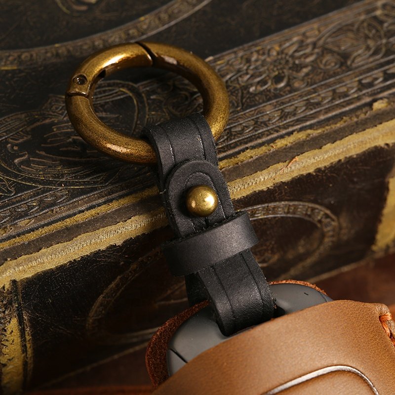 Wholesale Accessories Genuine Leather Car Key Case Shell for Hyundai Sonata Kona Santa Fe Smart Key Cover