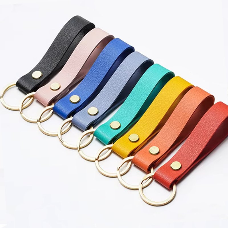 Personalised Keyring PU Leather Tassels Car Key Ring Metal Keychain Custom Logo Key Chain Accessories