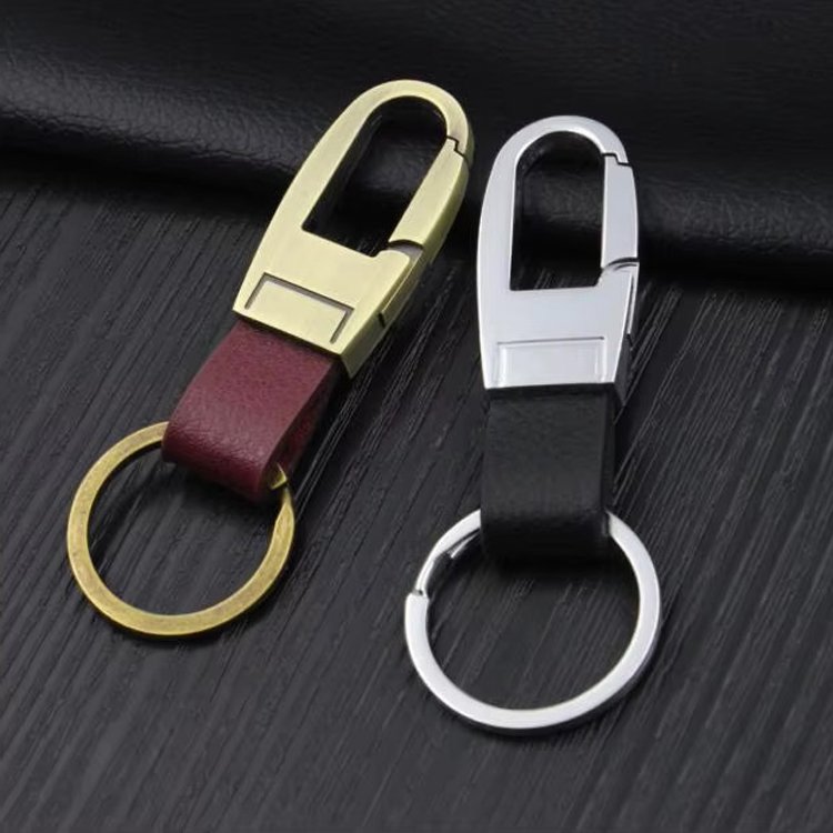 Personalised Keyring PU Leather Tassels Car Key Ring Metal Keychain Custom Logo Key Chain Accessories