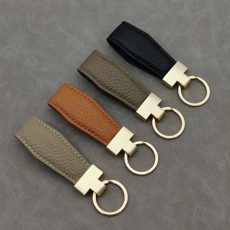 Personalised Keyring PU Leather Tassels Car Key Ring Metal Keychain Custom Logo Key Chain Accessories