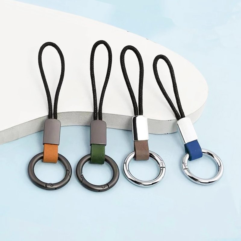 Personalised Keyring PU Leather Tassels Car Key Ring Metal Keychain Custom Logo Key Chain Accessories