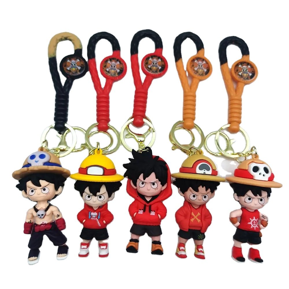 Custom 3D Pvc rubber keychains Cartoon Silicone Japan Anime Anime Doll Car Bag Gift Pendant Hanging Rubber Keychains