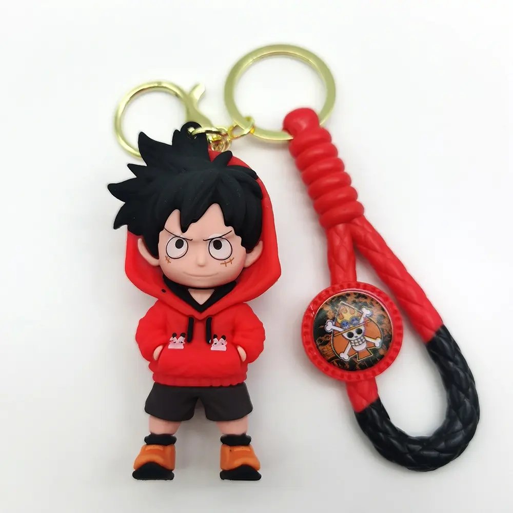 Custom 3D Pvc rubber keychains Cartoon Silicone Japan Anime Anime Doll Car Bag Gift Pendant Hanging Rubber Keychains