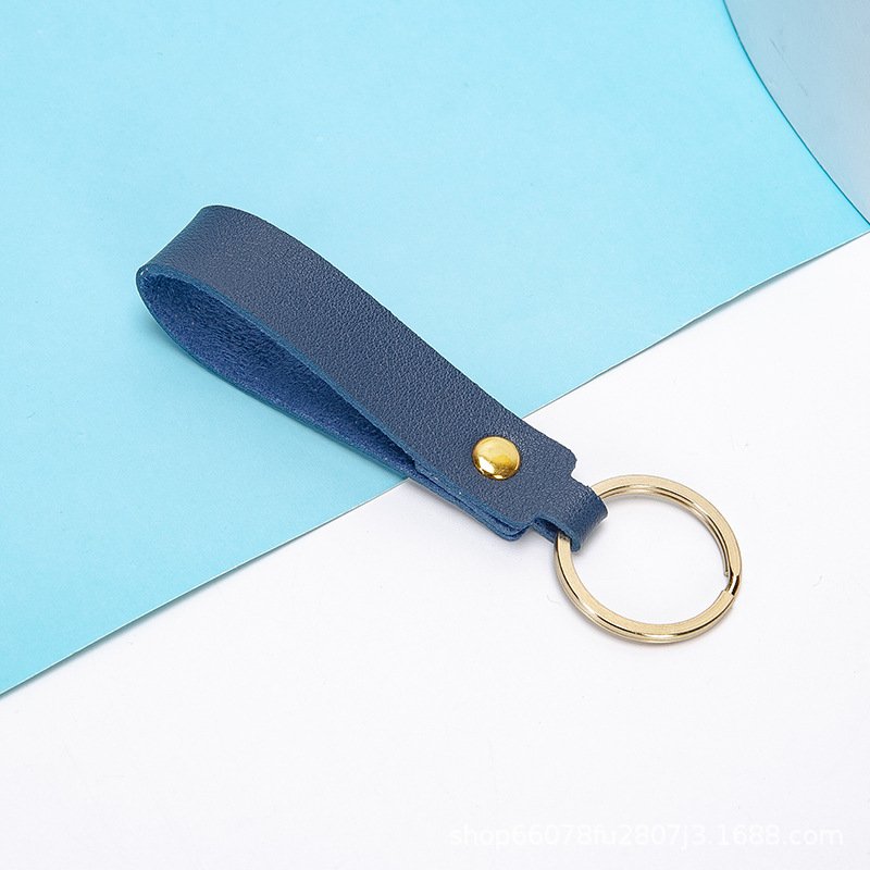 Wholesale Leather Keychain for Car Home Key Ring Strap Holder Lanyard Women Men Keychain Accessories