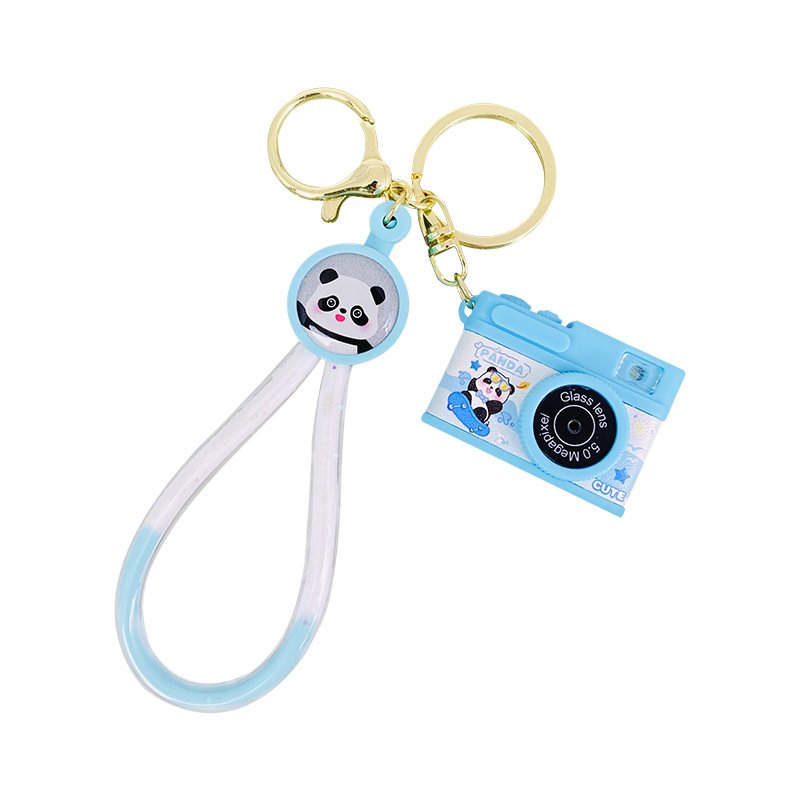Xun Xin Wholesale 3D PVC Plastic Kids Cute Cartoon Designer Car Mini Key Chain Ring Toy Creative Retro Camera Key Ring Keychains