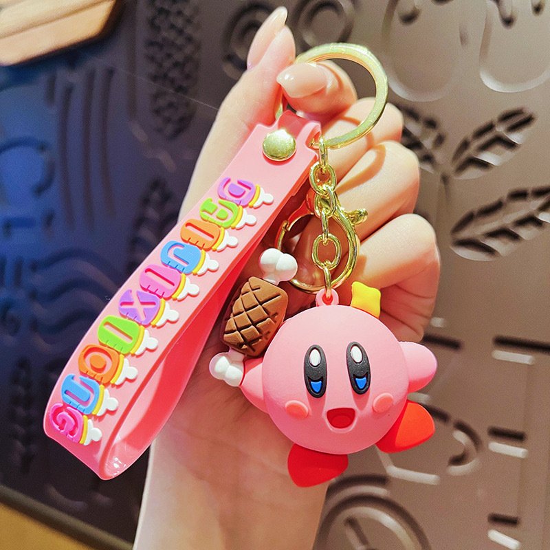 Cartoon Cute Star Kirby Keychain Creative Personalized Car Accessories Couple Bag Pendant Gift Wholesale