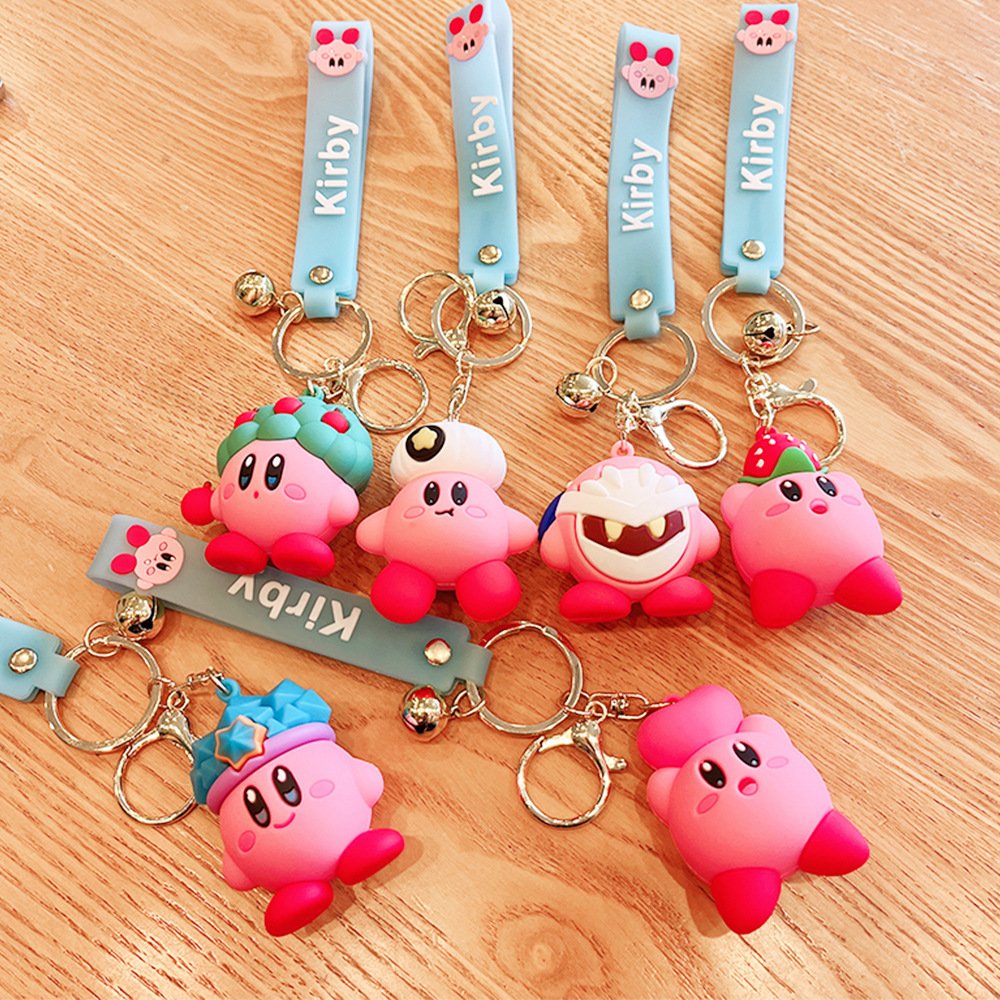 Cartoon Cute Star Kirby Keychain Creative Personalized Car Accessories Couple Bag Pendant Gift Wholesale