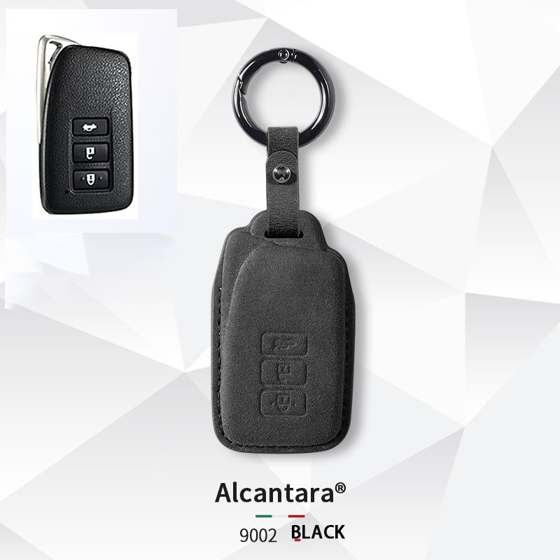 Fashionable Design Automotive Accessories Interior Smart Three Buttons Key Suede Car Key Case Cover