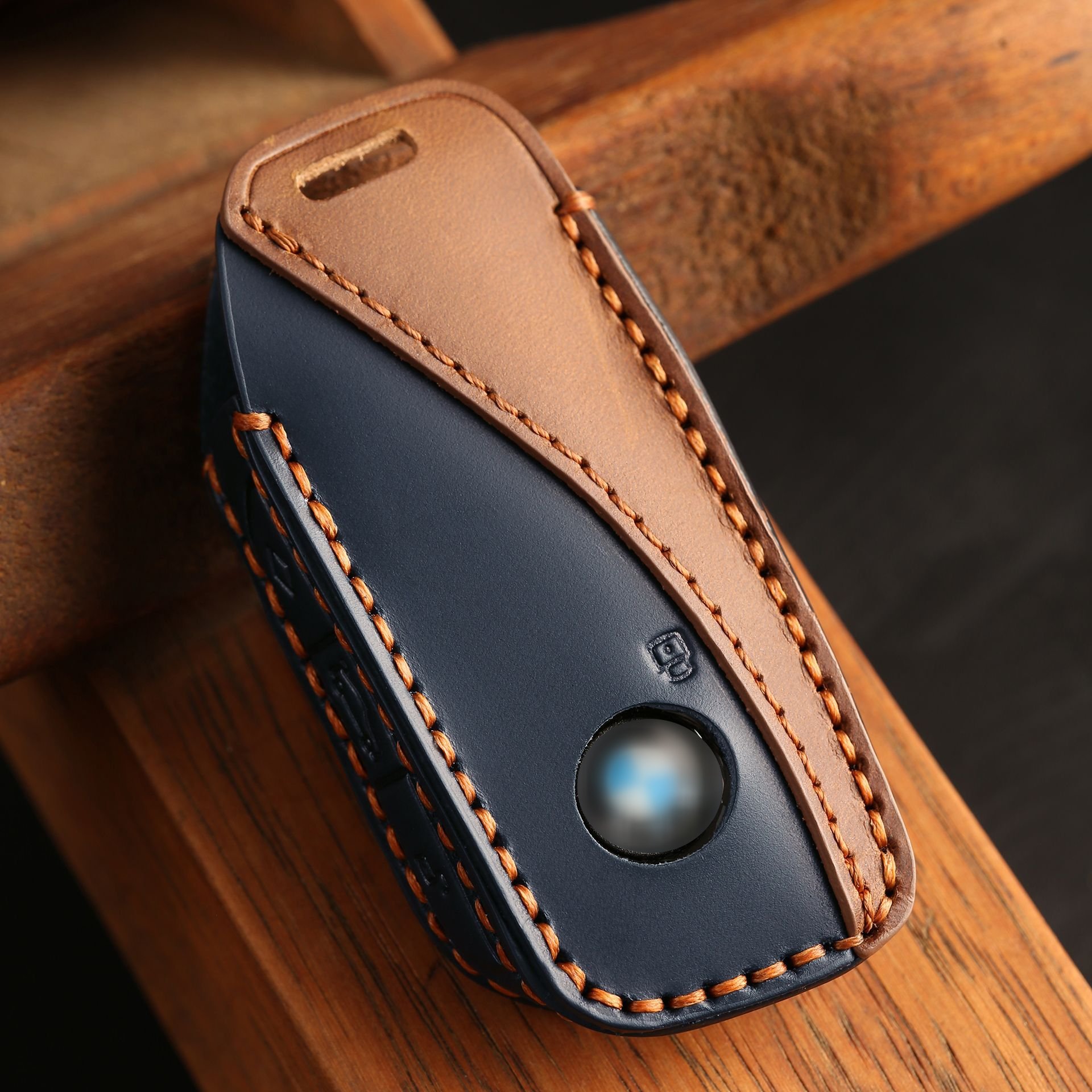 Genuine Leather Car Key Case Cover Shell Fob For BMW i7 X7 G07 LCI iX I20 X1 U11 7 Series G70 G09 XM U06 G81 M3 2023 Protector