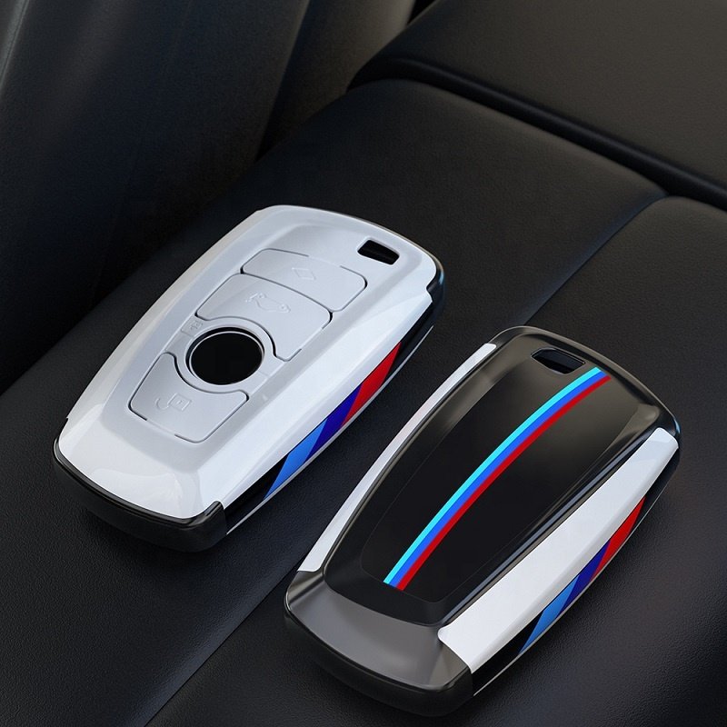 ABS PC Carbon Fiber Car Key Cover Case For bmw X1 X3 X5 1 3 5 Series spray paint remote control Car accessories