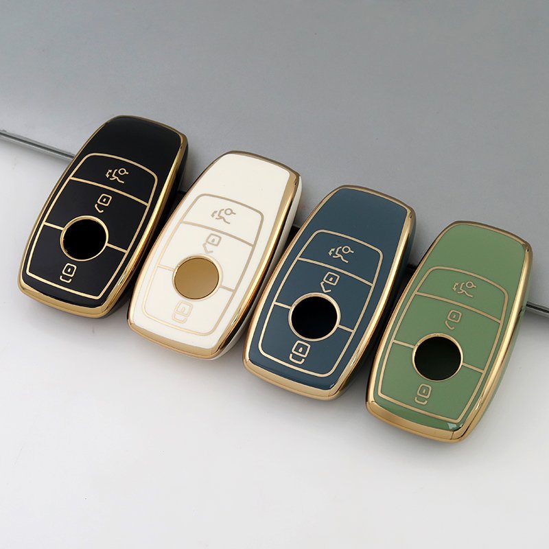 Key Cover for Mercedes Benz Accessories, Soft TPU Keys Case Protector ,Car Key Shell Compatible with Mercedes AMG Smart Keys