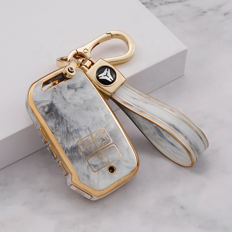 Jade TPU Car Key Fob Cover with keychain Fit for Kia Optima Sorento Sportage Soul Forte Niro class car key case Accessories