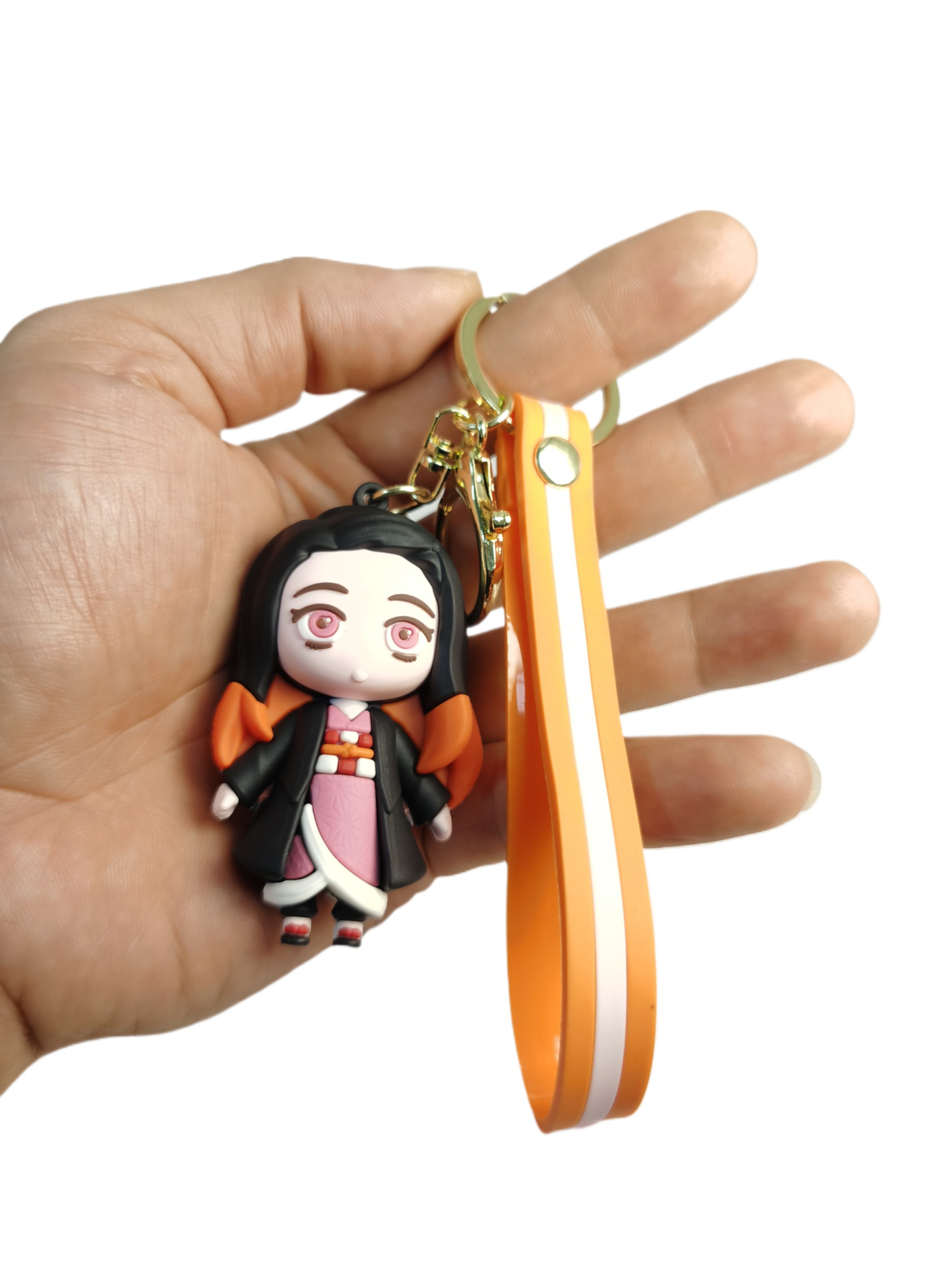 Wholesale 3D PVC rubber key chain accessories custom Demon Slayer Kimetsu No Yaiba Blade of Ghost Cute Characters Bag Pendant