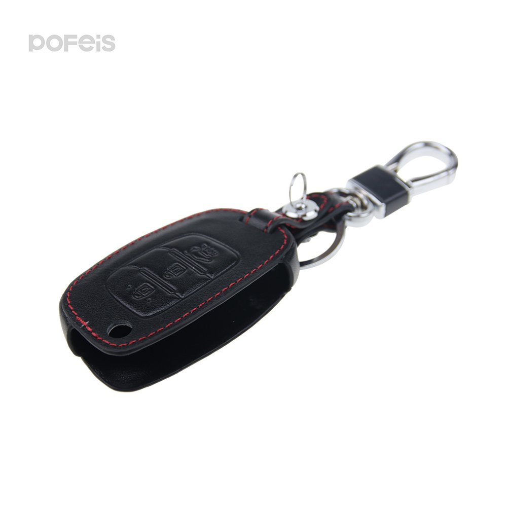 High Quality Metal Key Ring Leather Car Key Cover Keychain Custom
