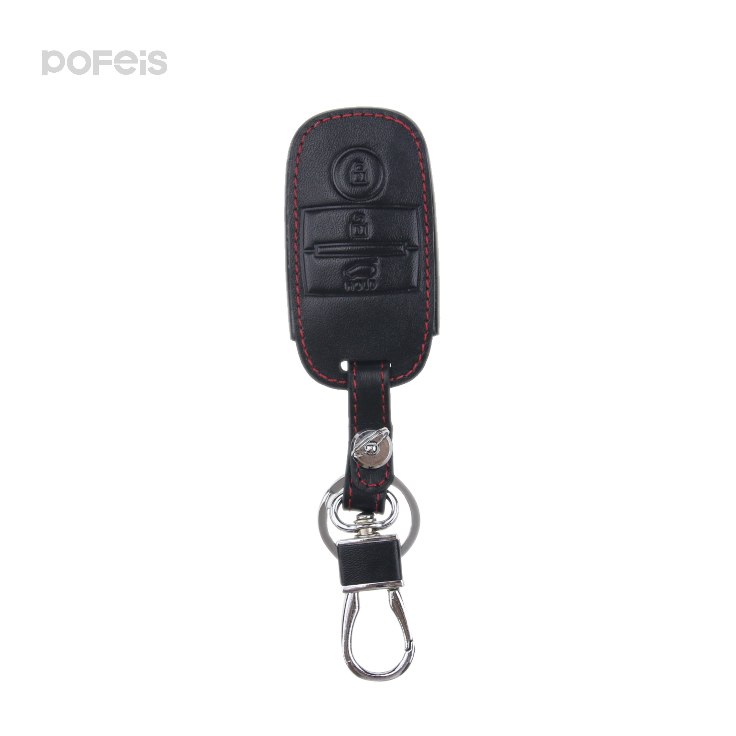 High Quality Metal Key Ring Leather Car Key Cover Keychain Custom