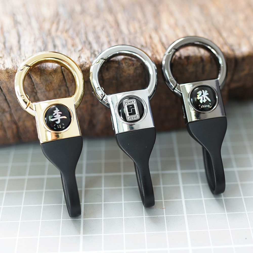 Car Key Accessories Customized Gift Zinc Alloy Metal + TPU Car Key Ring Car Keychain Key Chain